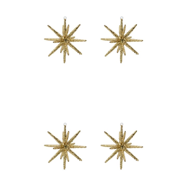 Spike Christmas tree star Ø12 cm 4-pack, Bronze glitter House Doctor