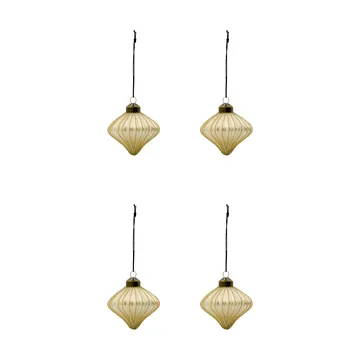 Spin Christmas ornament 4-pack - Champagne - House Doctor
