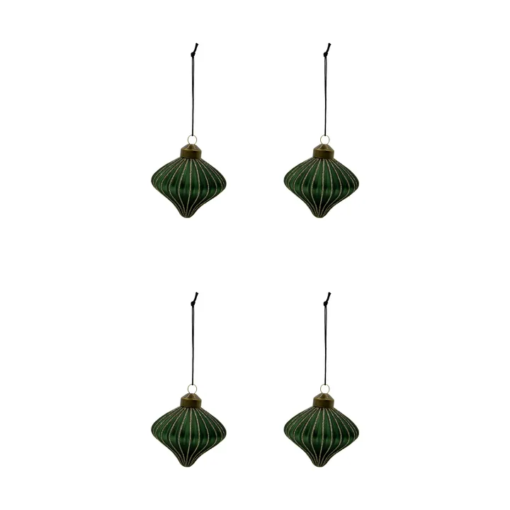 Spin Christmas ornament 4-pack - Green - House Doctor