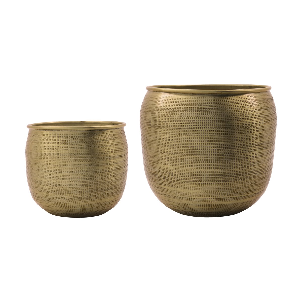 House Doctor Spot pot 2 parts Golden | Scandinavian Design | Flower pots | Gold-coloured