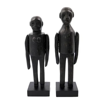 Spouses art work 32 cm 2 pieces - Black - House Doctor