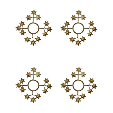 Star candle ring 4-pack - Golden - House Doctor