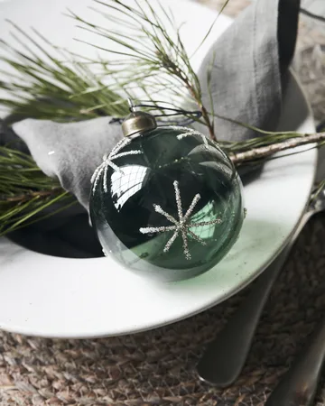 Star Christmas Bauble Ø8 cm - Green - House Doctor