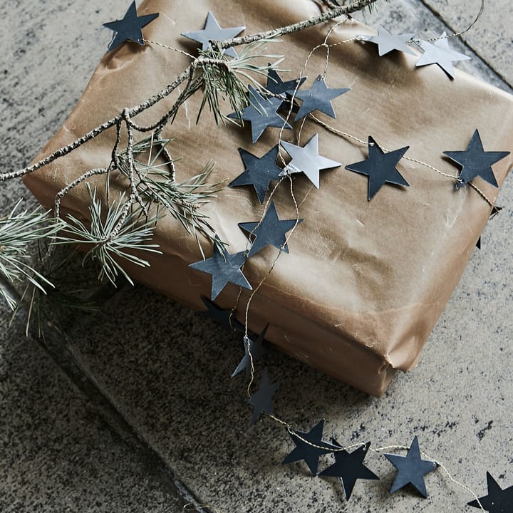 Star garland 2.5 m, black House Doctor