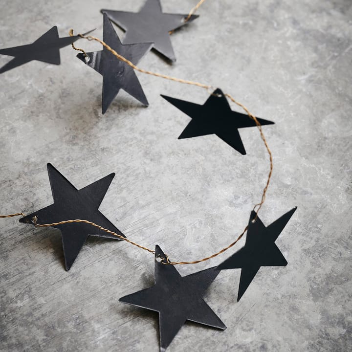 Star garland 2.5 m, black House Doctor