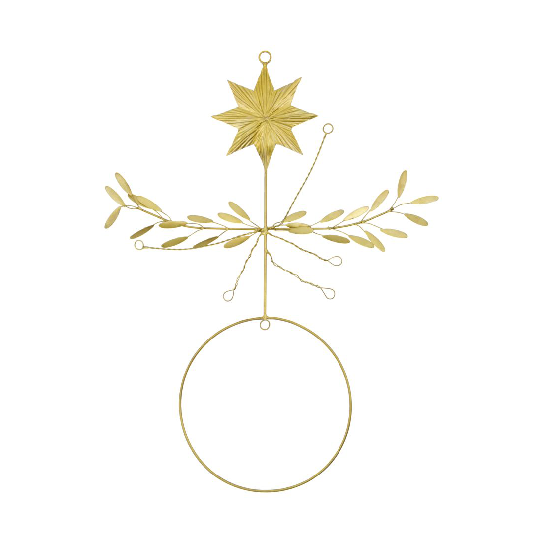House Doctor Star mobile Brass | Scandinavian Design | Decorative accessories | Gold-coloured