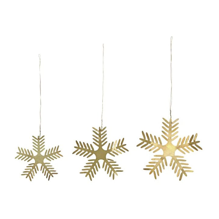 Stars Lamet hanging decoration 3-pack - Antique brass - House Doctor