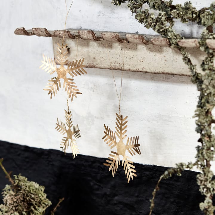 Stars Lamet hanging decoration 3-pack, Antique brass House Doctor