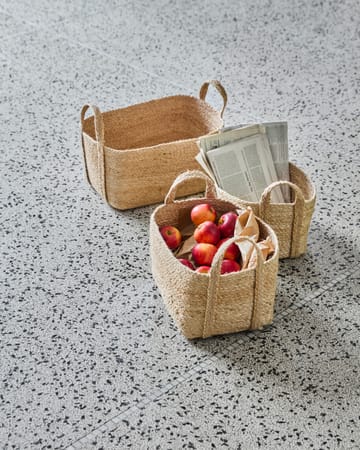 Stella low storage basket, set of 3 - Natural - House Doctor
