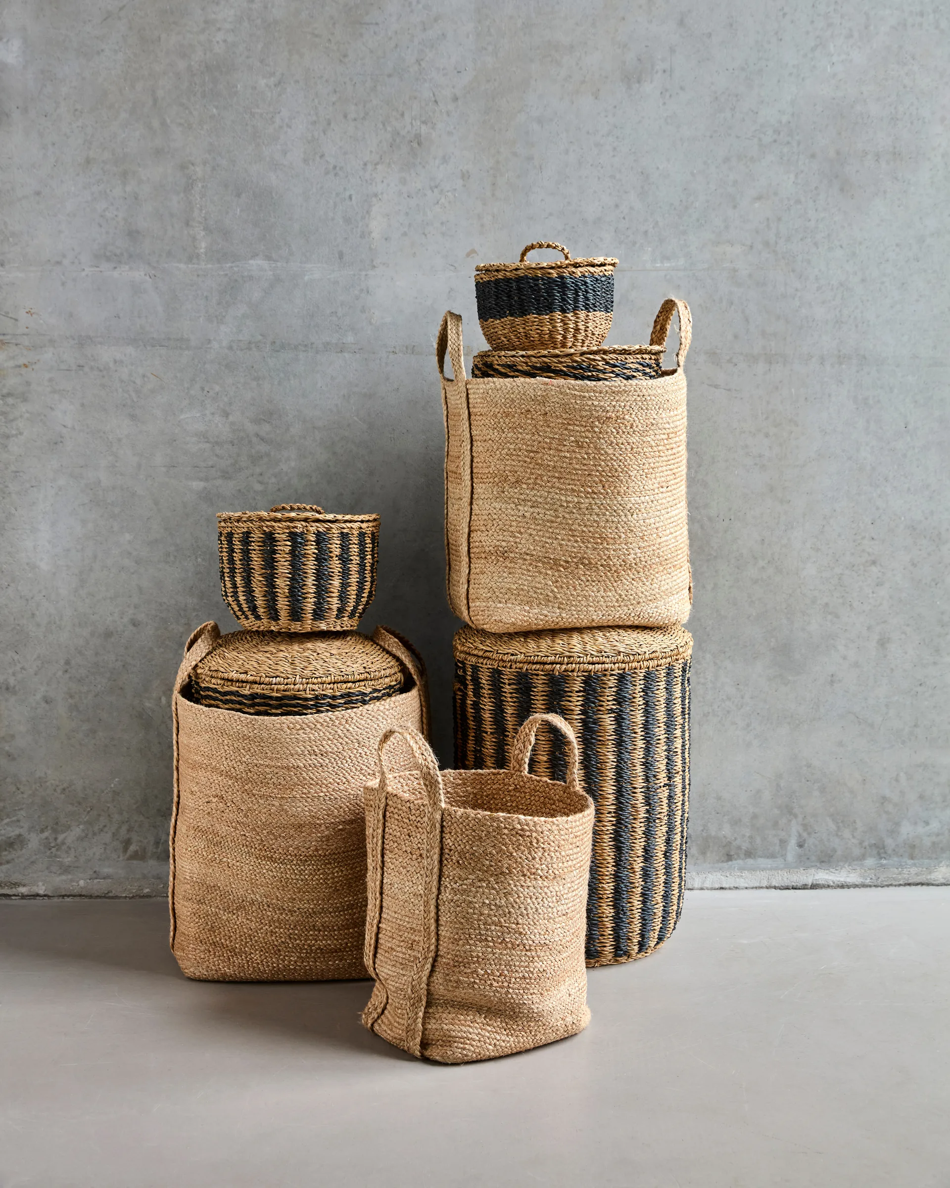 Stella storage basket 3 pieces, Natural House Doctor