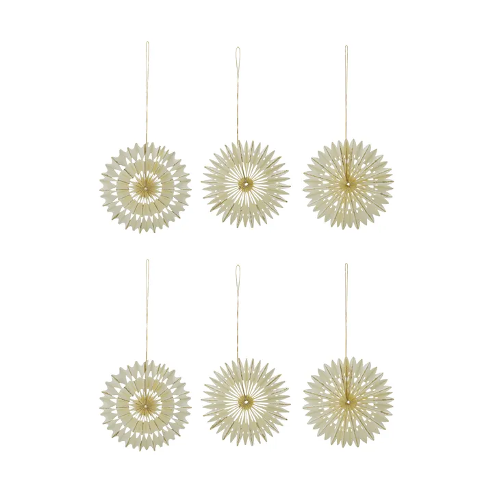 Stelle Christmas ornaments 6 pieces - Off-White, Ø10.5 cm - House Doctor