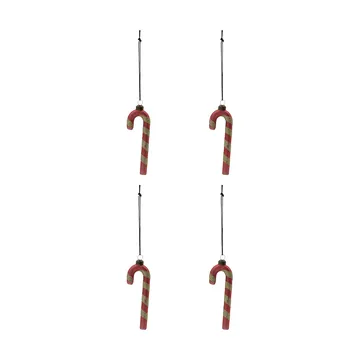 Stick Christmas hanging ornament 4-pack - Dusty red - House Doctor