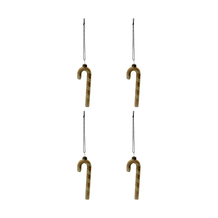 Stick Christmas hanging ornament 4-pack - Gold - House Doctor