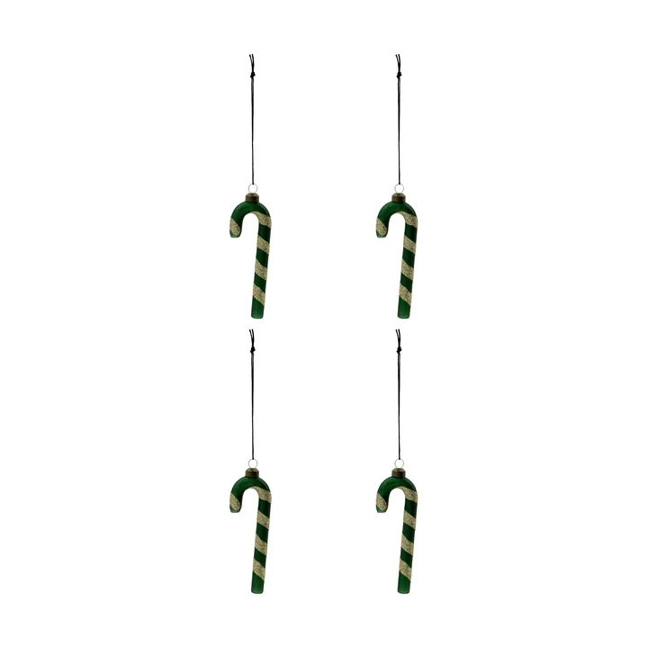 Stick Christmas hanging ornament 4-pack - Green - House Doctor