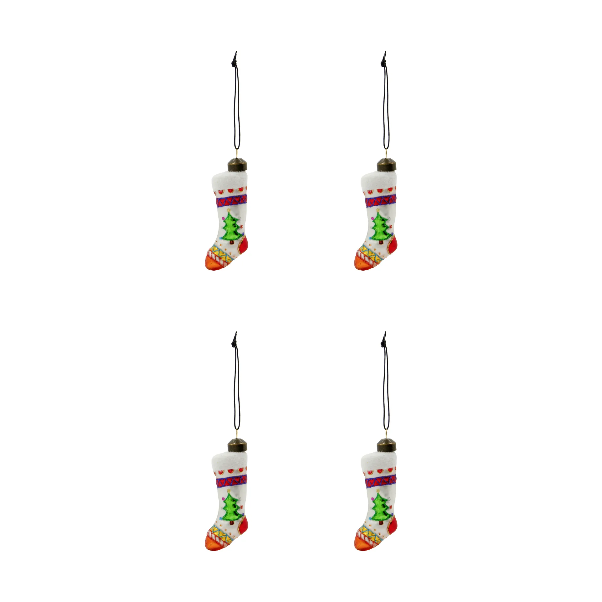 Stok Christmas stocking ornament, 4-pack, Red, white House Doctor