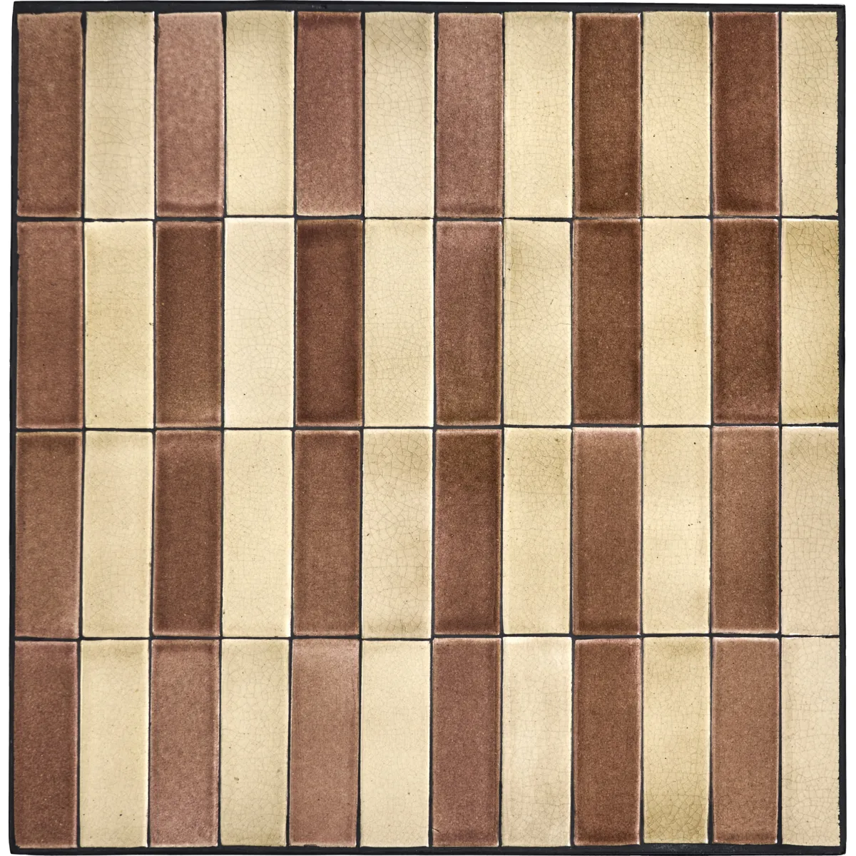 Stripe café table 62x62 cm, Dusty rose-beige House Doctor