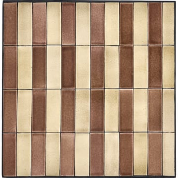 Stripe café table 62x62 cm - Dusty rose-beige - House Doctor