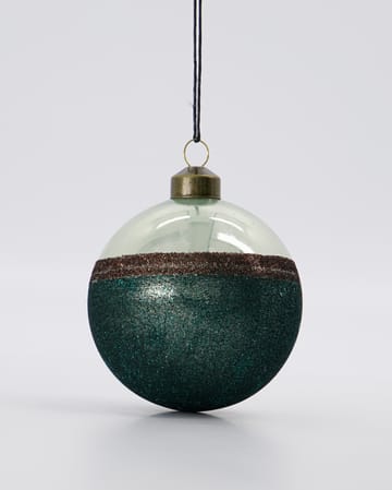 Stripe Christmas Bauble Ø8 cm - Green - House Doctor