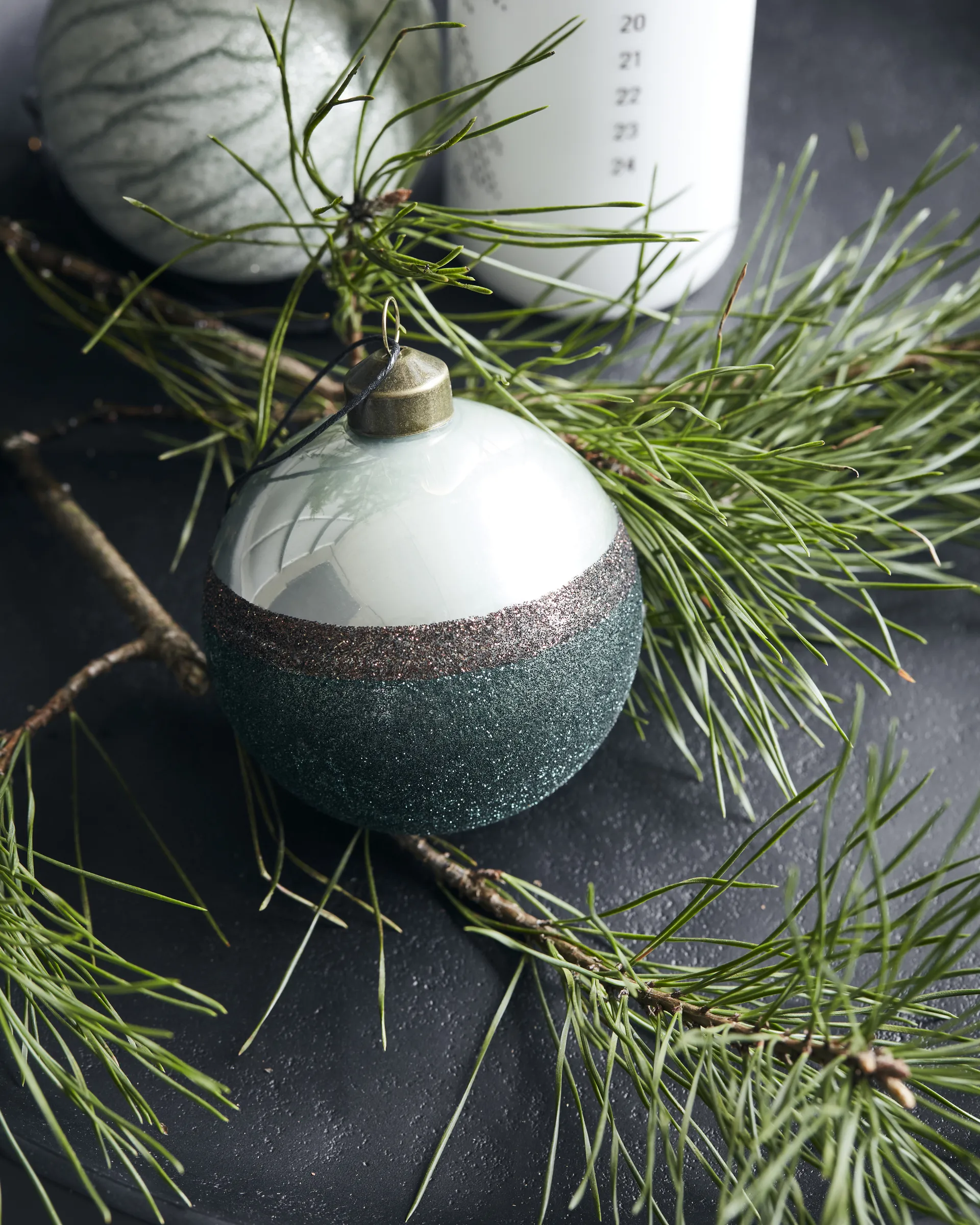 Stripe Christmas Bauble Ø8 cm, Green House Doctor
