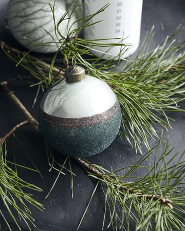 Stripe Christmas Bauble Ø8 cm - Green - House Doctor