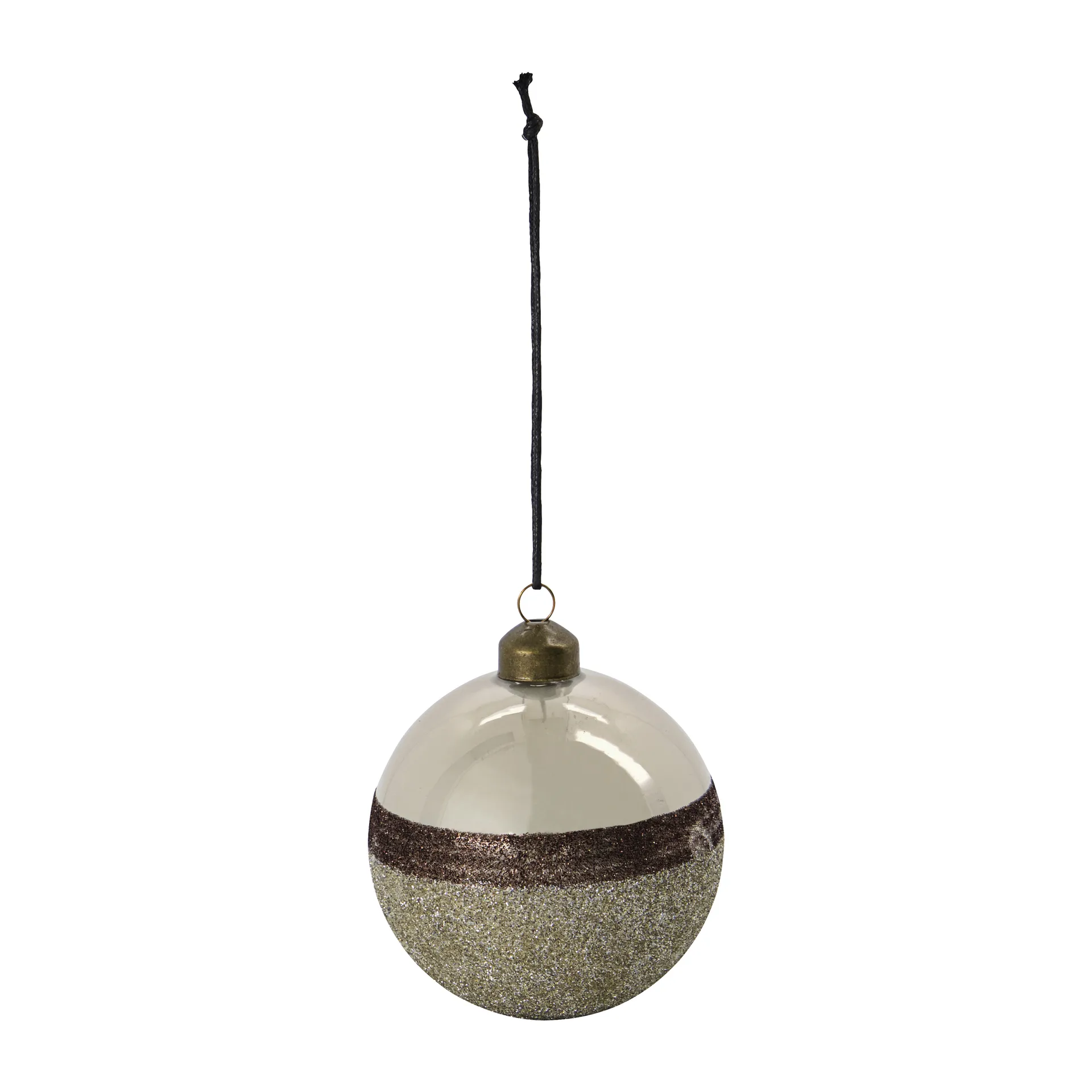 Stripe Christmas Bauble Ø8 cm, Sand House Doctor