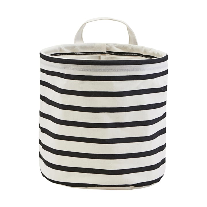 Stripes laundry basket - Black-white - House Doctor