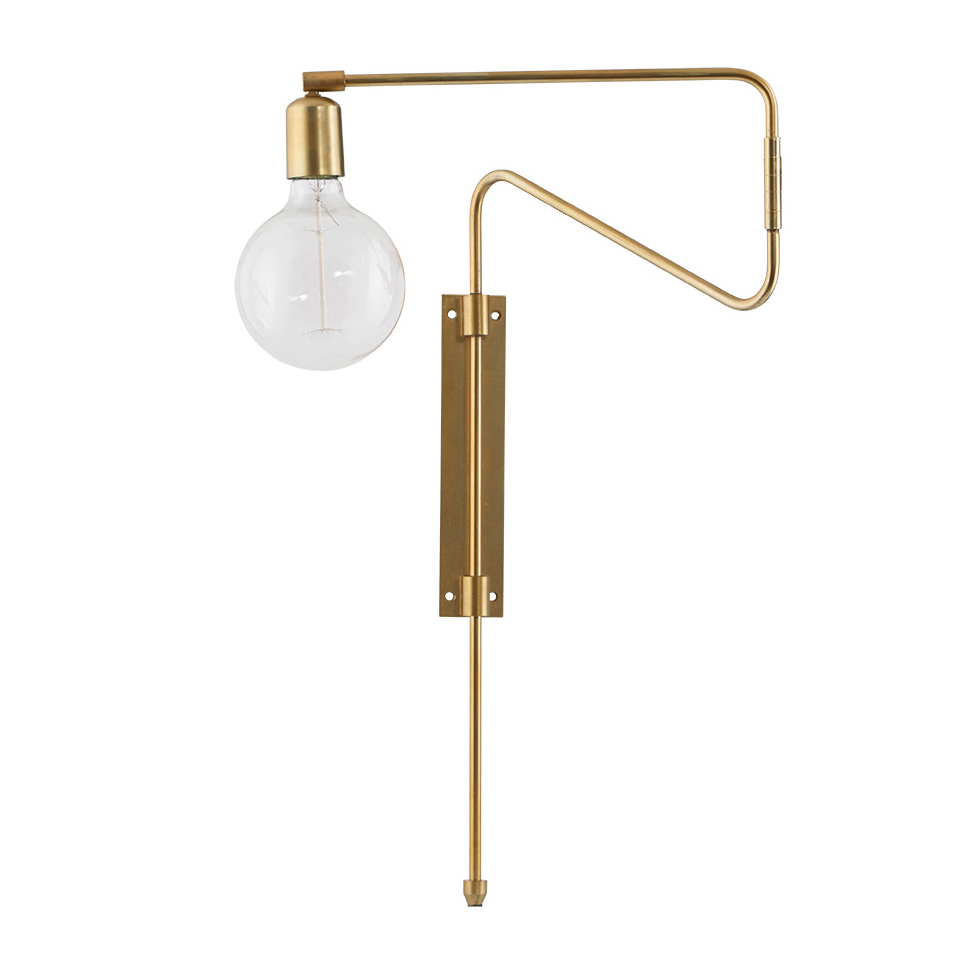 Swing wall lamp brass small 35 cm