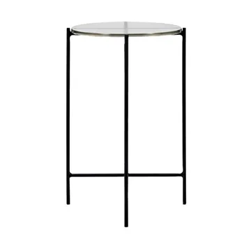 Tamu side table Ø32x50 cm - Black-glass - House Doctor