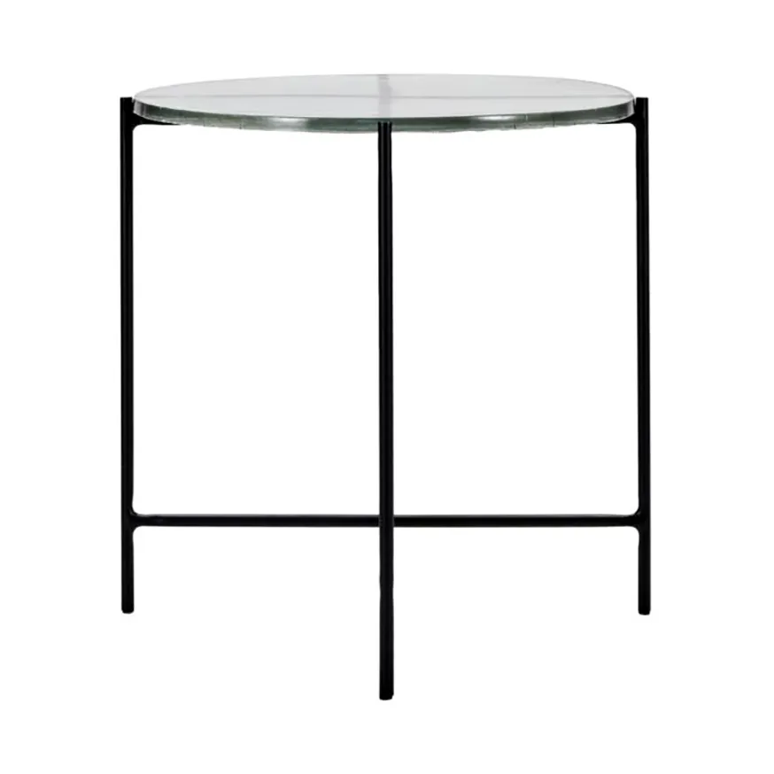 House Doctor Tamu side table o40x40 cm Black-glass | Scandinavian Design | Side tables | Black
