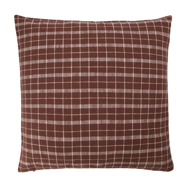 Thame pillowcase checked 50x50 cm - Brown - House Doctor