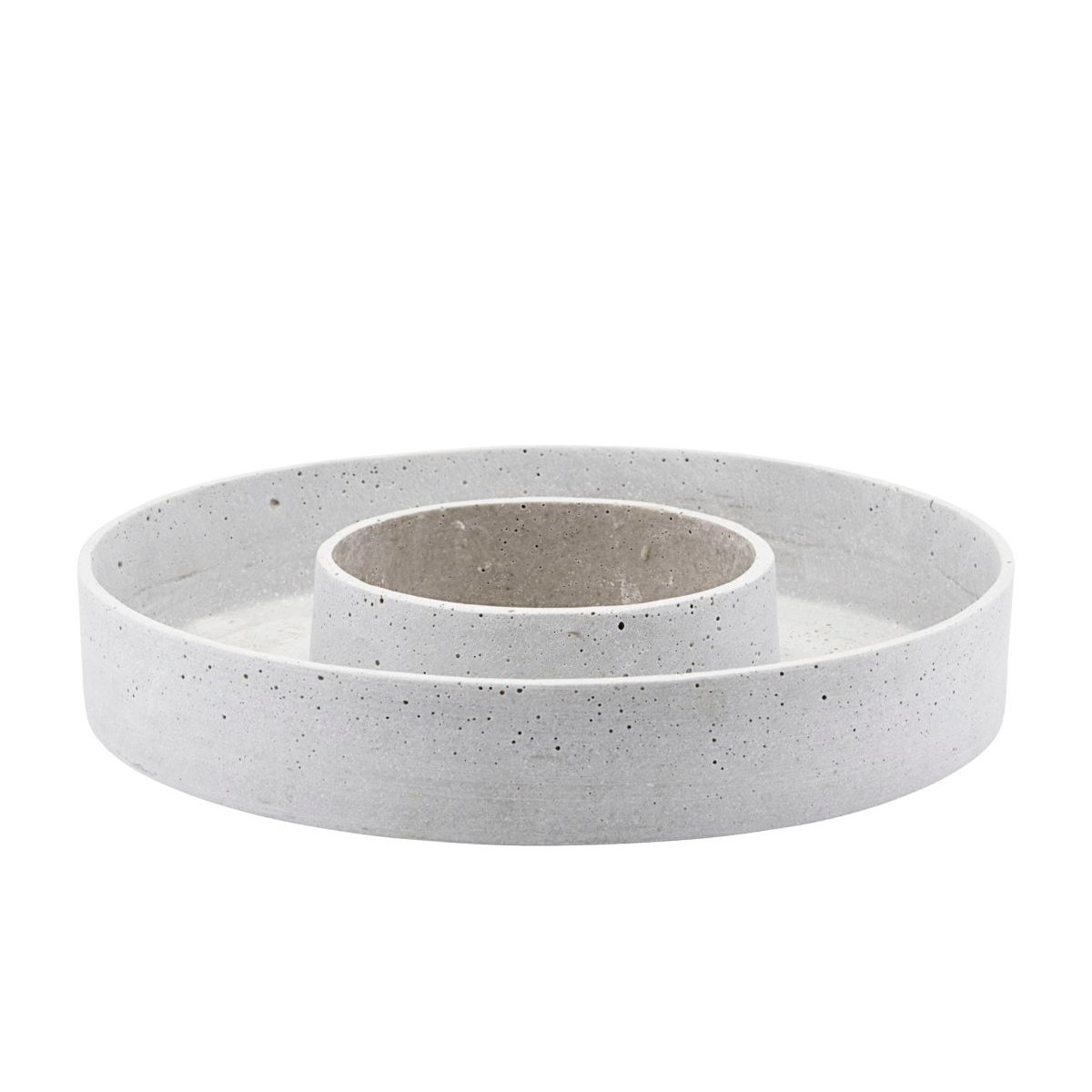 House Doctor The Ring candle holder for block candles Concrete