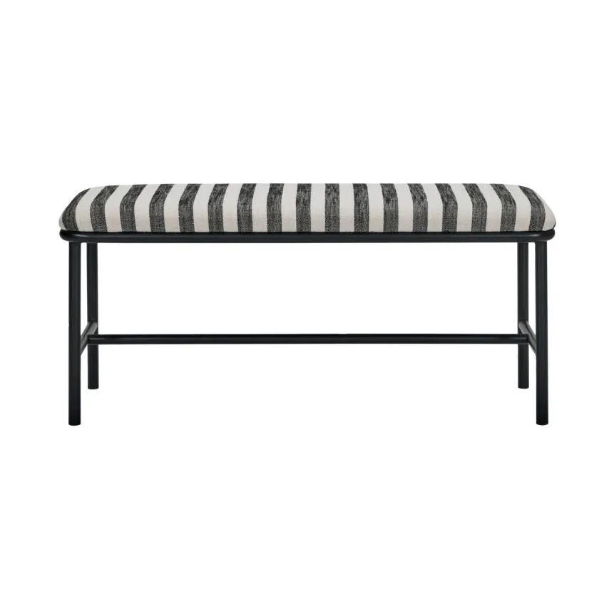 House Doctor Toda bench 100 cm Black-White | Scandinavian Design | Benches | Black