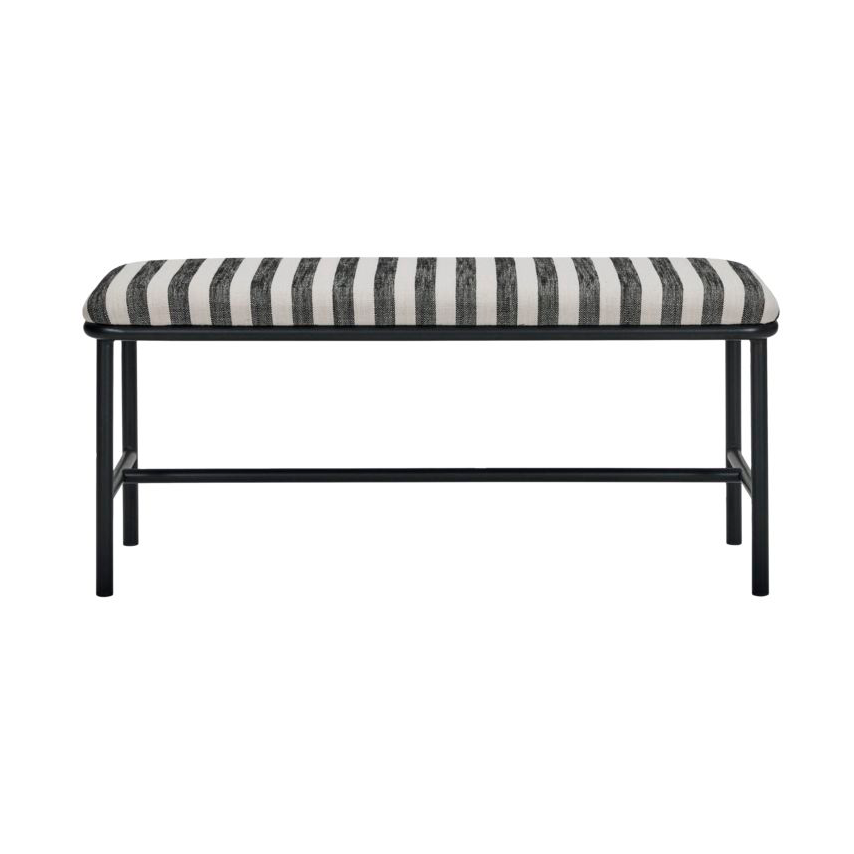 House Doctor Toda bench 100 cm Black-White | Scandinavian Design | Benches | Black