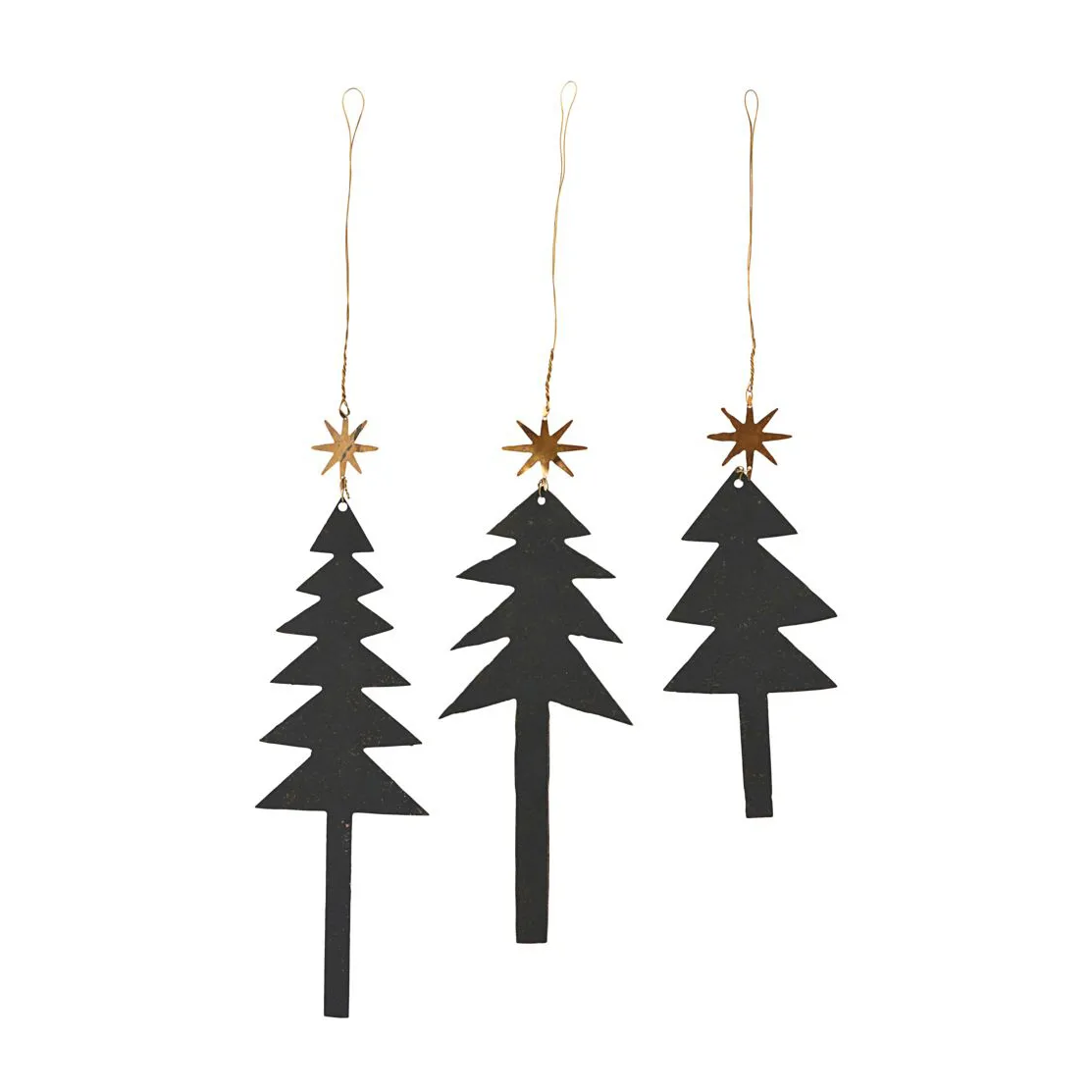 Tree with Star hanging decoration 3-pack, Black House Doctor
