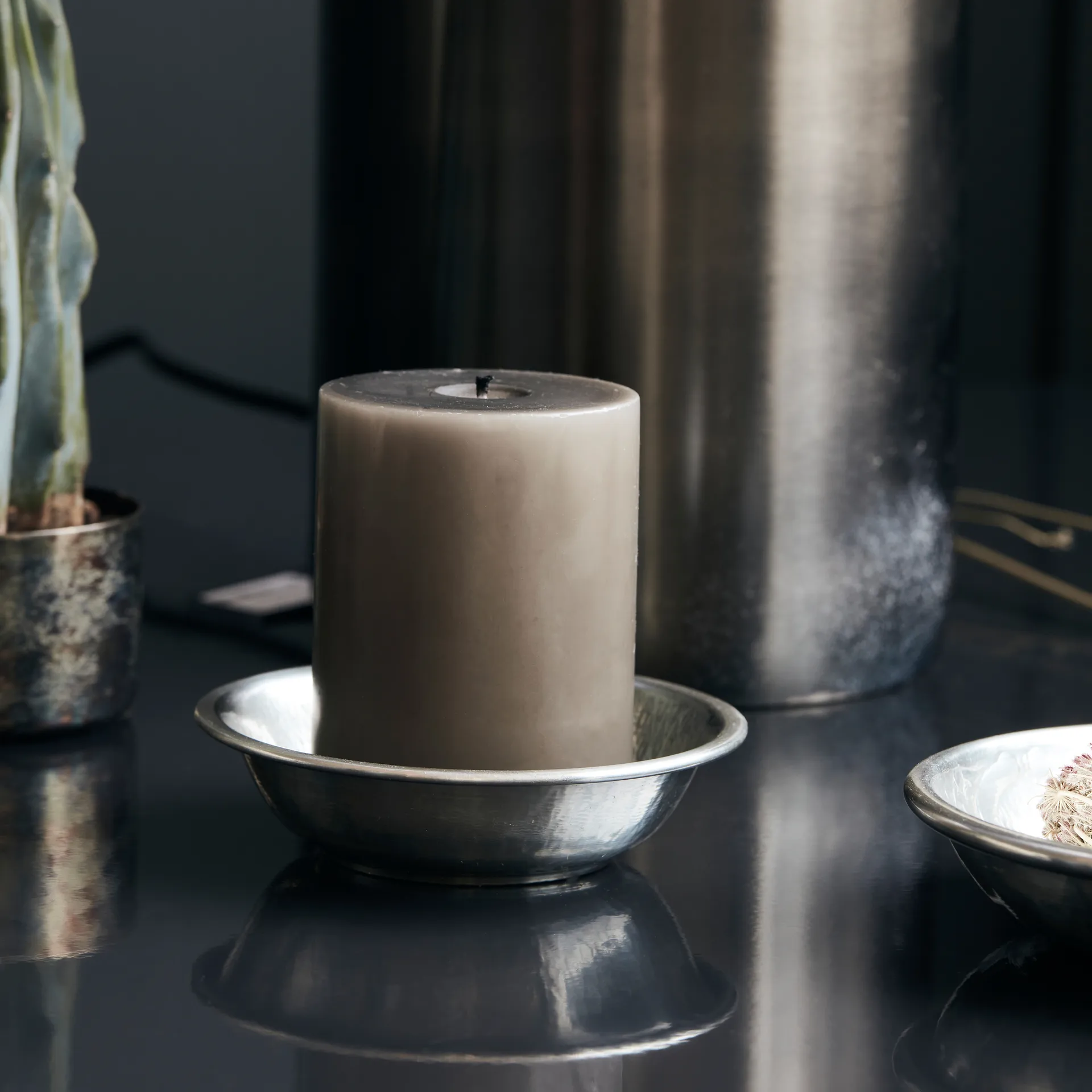 Tura tray Ø12 cm, antique silver House Doctor