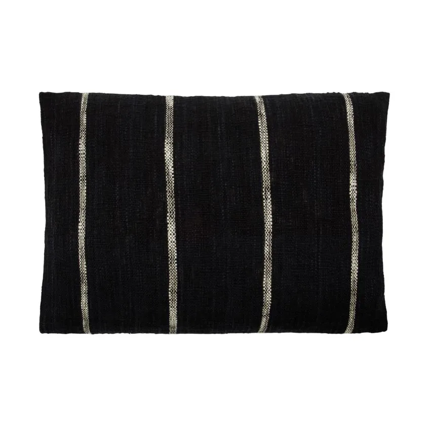 Tuur cushion cover 40x60 cm, Black off-white House Doctor