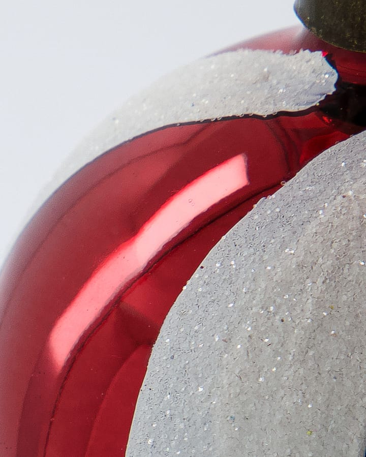 Twister Christmas tree bauble Ø6 cm 4-pack, White-red House Doctor