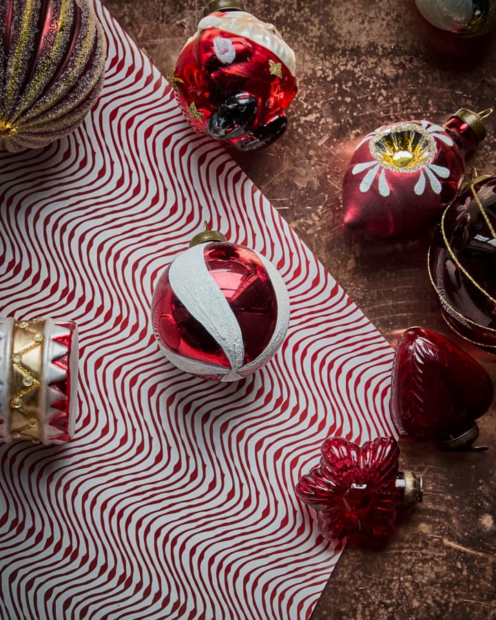 Twister Christmas tree bauble Ø6 cm 4-pack, White-red House Doctor