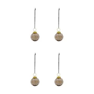 Vellu Christmas bauble 4-pack - Sand - House Doctor