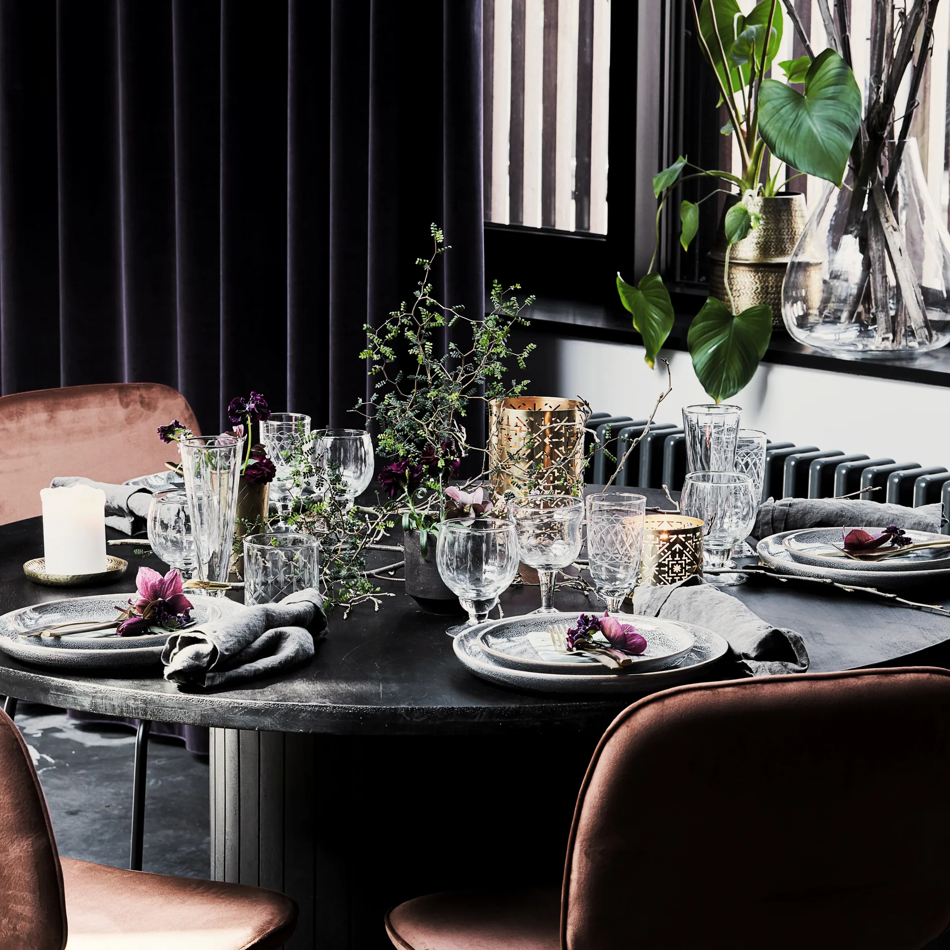 Vintage beer glass, clear House Doctor