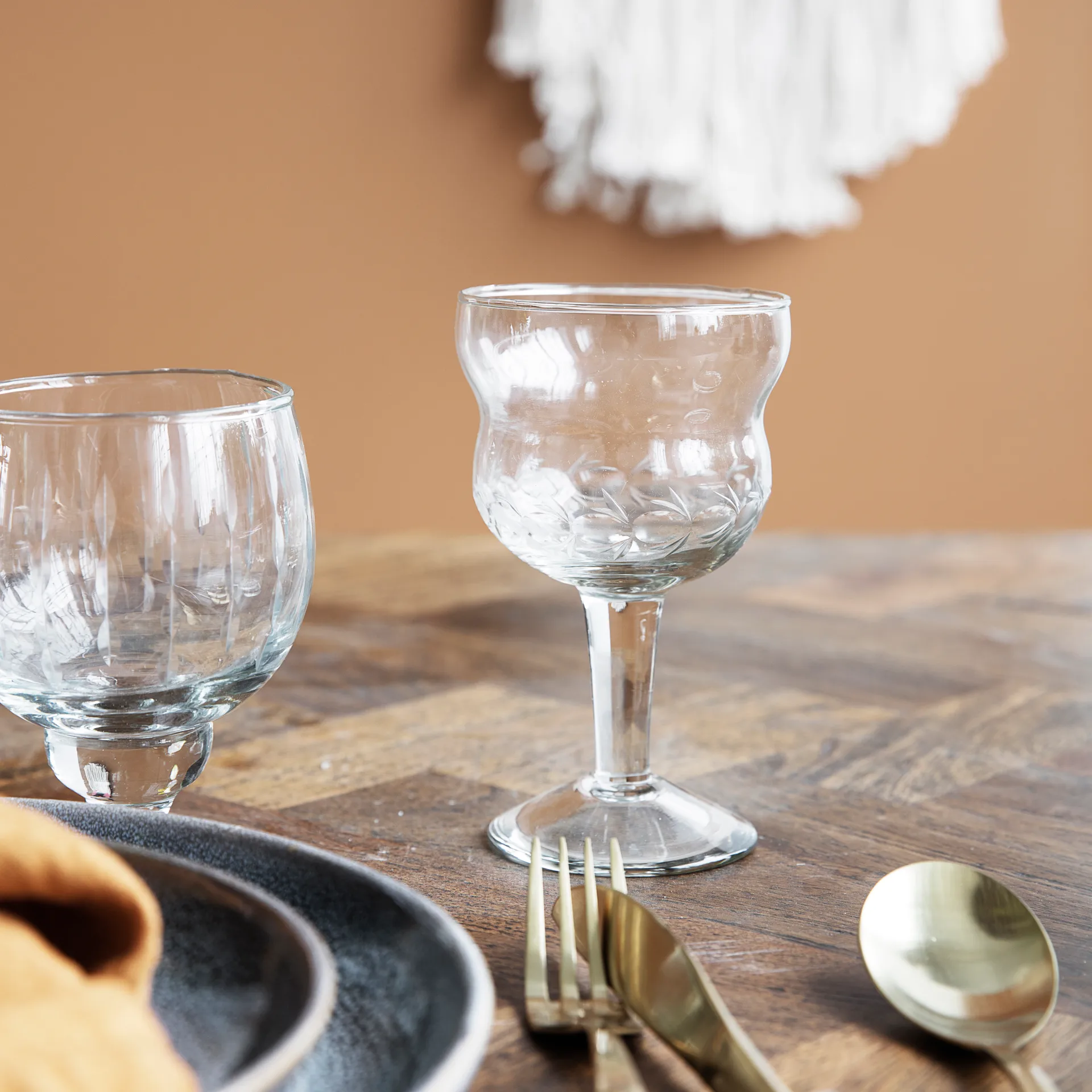 Vintage red wine glass, clear House Doctor