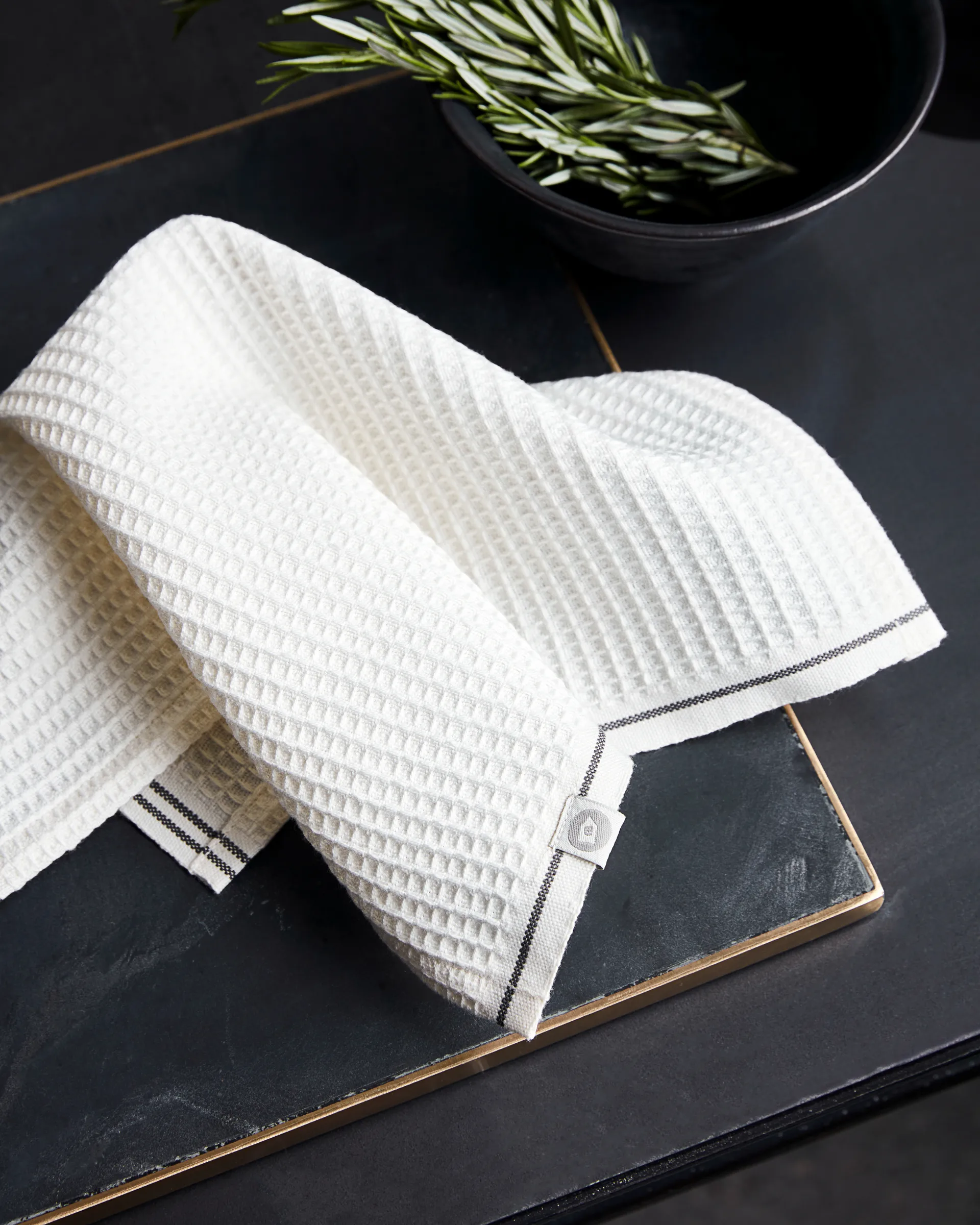 Waffle dishcloth 30x30 cm 2-pack, grey House Doctor