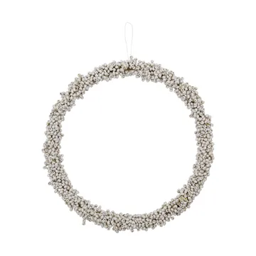 Winter wreath Ø33 cm - White - House Doctor