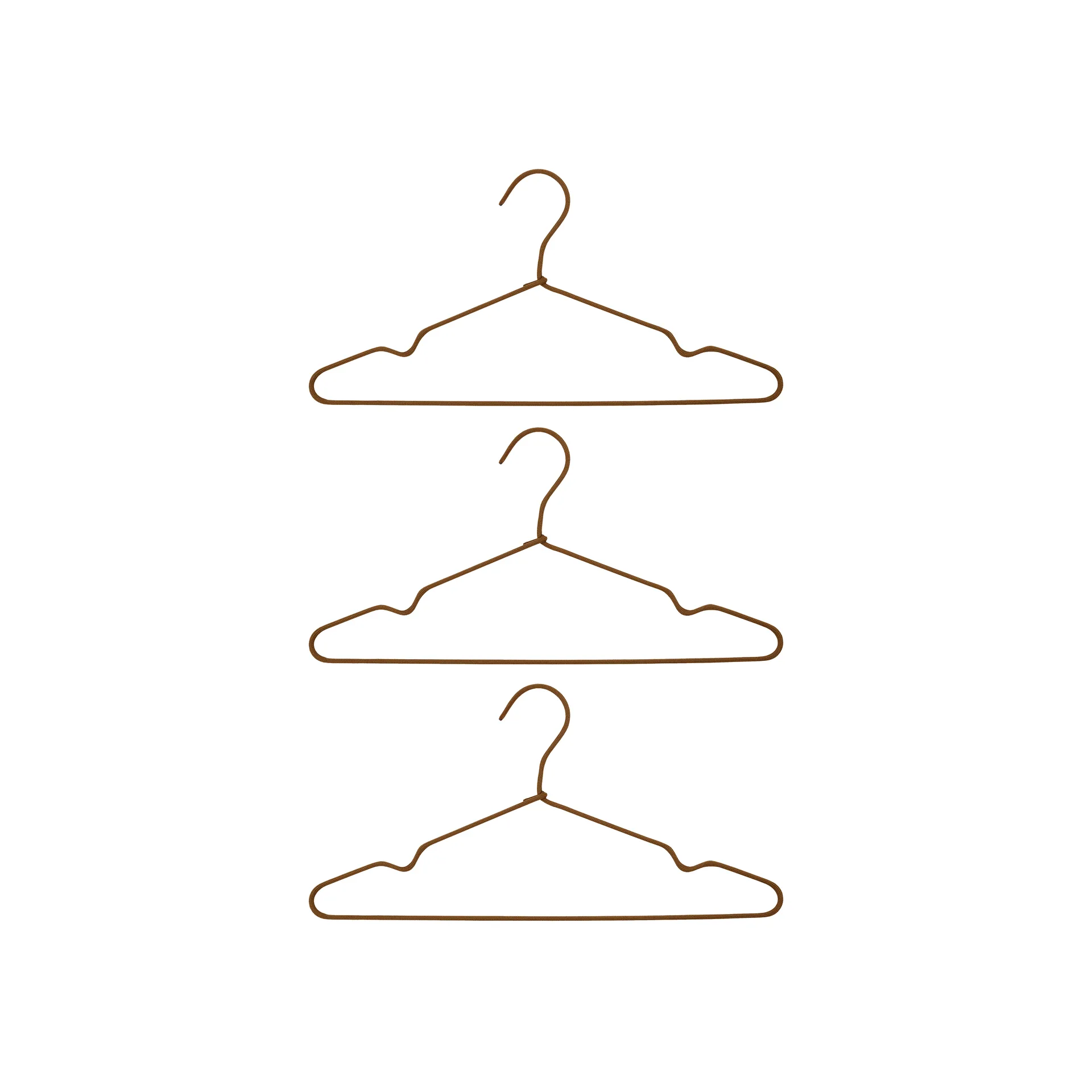 Wire hanger 3-pack, brown House Doctor