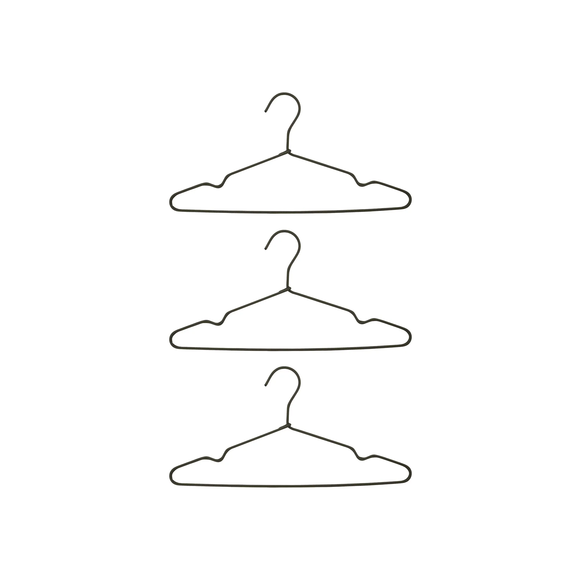 Wire hanger 3-pack, dark grey House Doctor