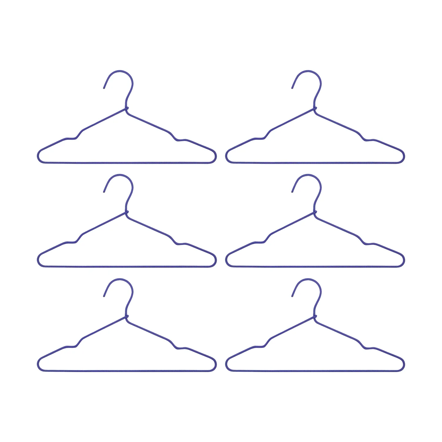 Wire hanger 6-pack, Blue House Doctor