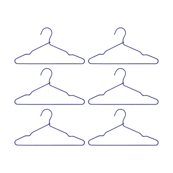 Wire hanger 6-pack - Blue - House Doctor