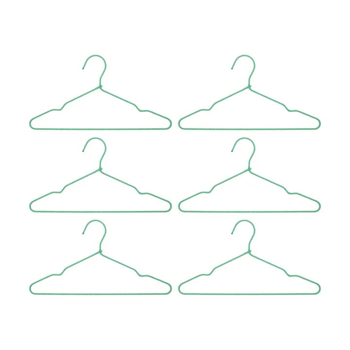 Wire hanger 6-pack - Green - House Doctor