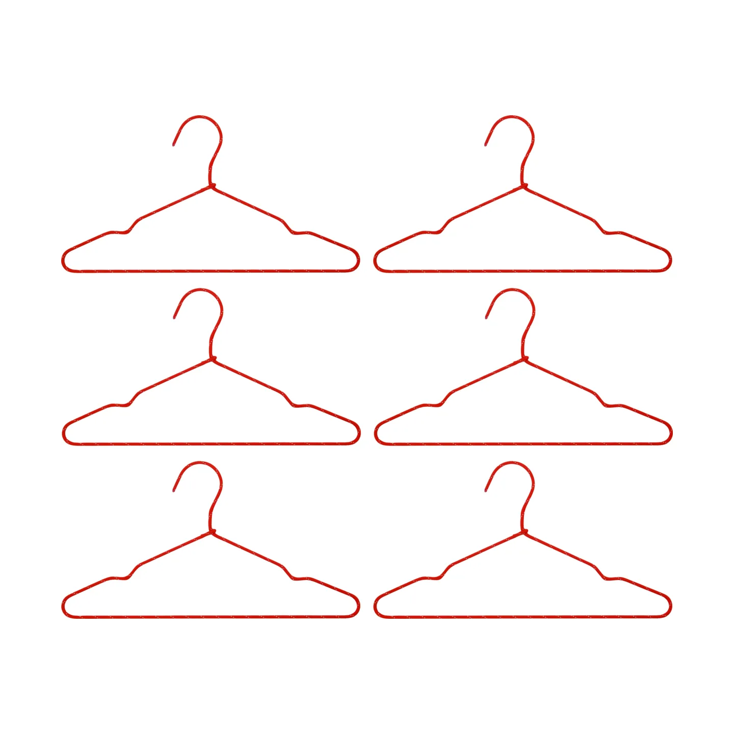 Wire hanger 6-pack, Red House Doctor