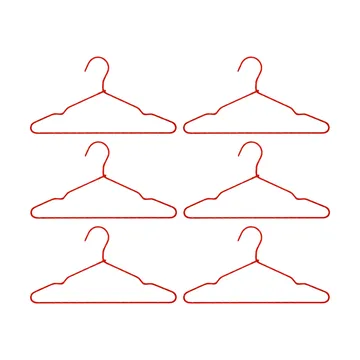 Wire hanger 6-pack - Red - House Doctor